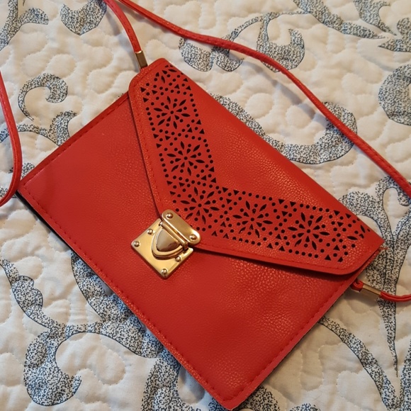Handbags - Fabulous laser cutout envelope clutch crossbody